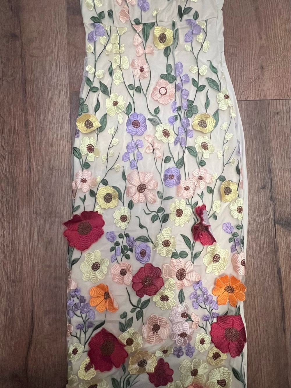 Floral Embroidered Multicolor Dress